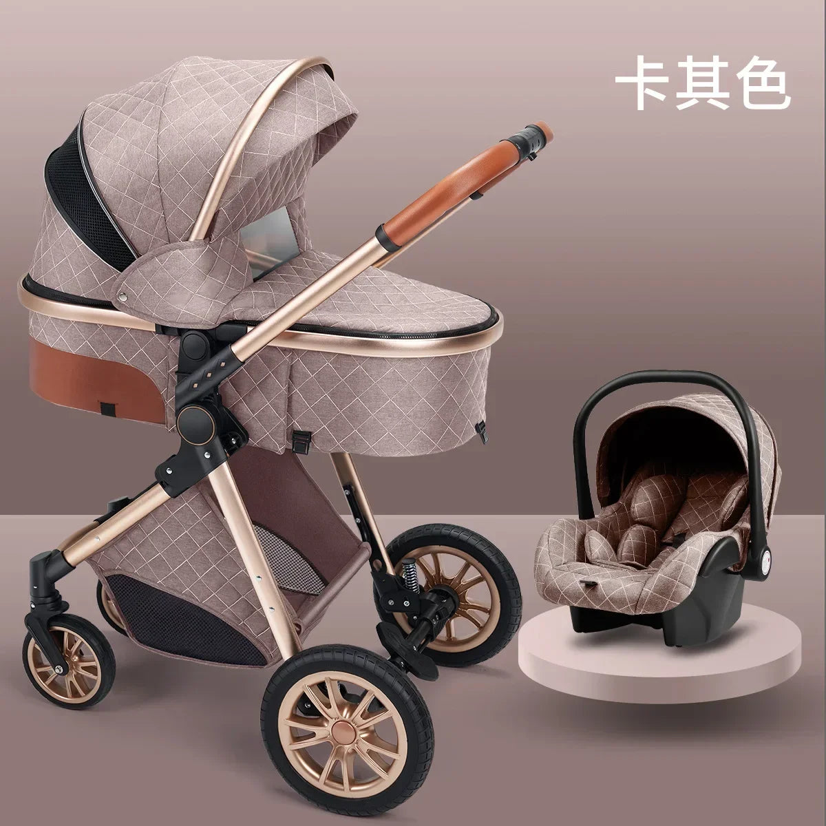 Baby Stroller High Landscape Can Sit or Lie Down Lightweight Folding Two-way Shock-absorbing Newborn Baby Stroller