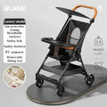 Foldable Baby Stroller Lightweight Baby Strolling Cart with Removable Dining Tray Sunshade Travel Infant Stroller for Kids