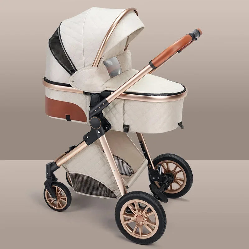 Baby Stroller High Landscape Can Sit or Lie Down Lightweight Folding Two-way Shock-absorbing Newborn Baby Stroller