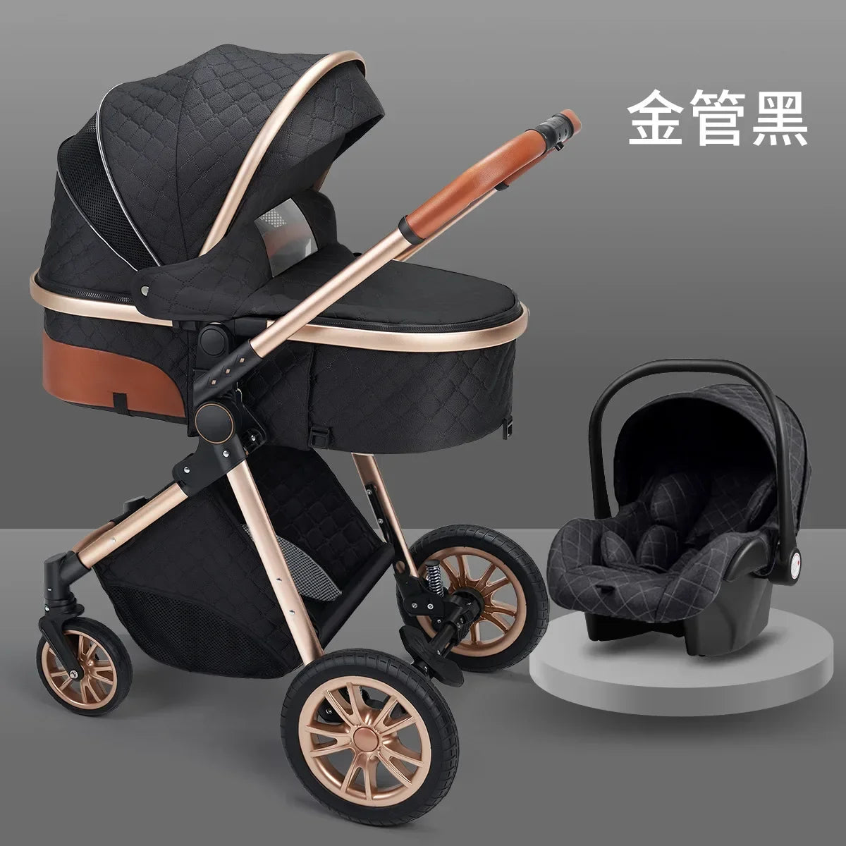 Baby Stroller High Landscape Can Sit or Lie Down Lightweight Folding Two-way Shock-absorbing Newborn Baby Stroller