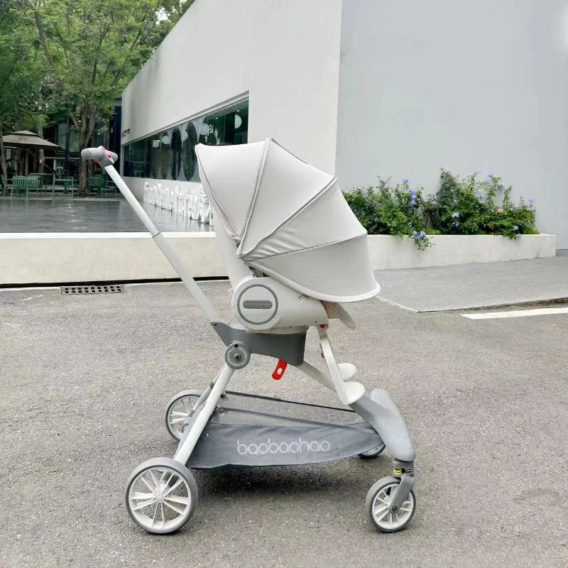 V9 Baby Stroller Magical Tool Strolling Baby Strollers High View Easy To Sit Lie Down Lightweight Foldable Baby Stroller