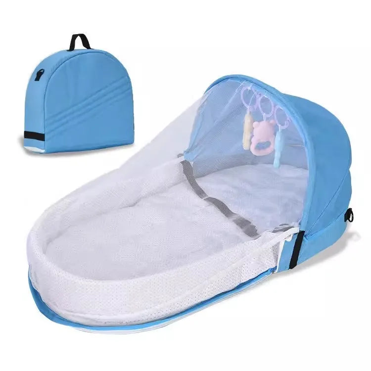 Folding Bed Children Multi Functional Baby Crib Foldable Height Adjustment Splicing Cama Plegables Para Children's Furniture