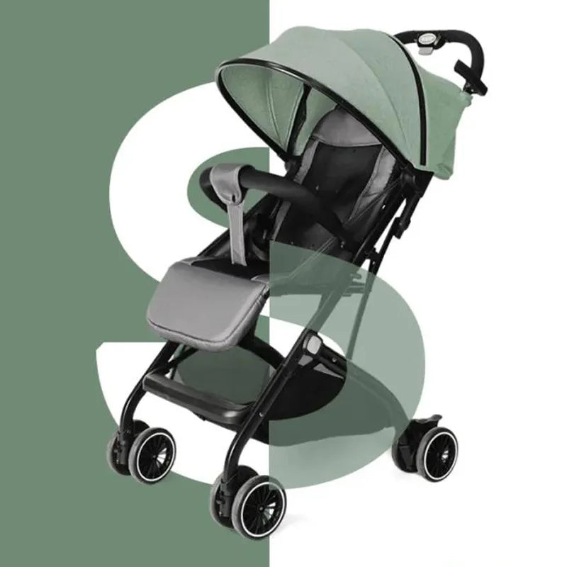 Portable Foldable Baby Stroller Multifunctional Children's Stroller Removable and Washable Lightweight Four-wheel Baby Stroller