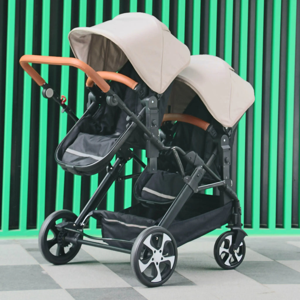 2025 NEW Twin stroller 3in1 with car seat trolley baby carriage Double Baby stroller for two children Foldable Lightweight