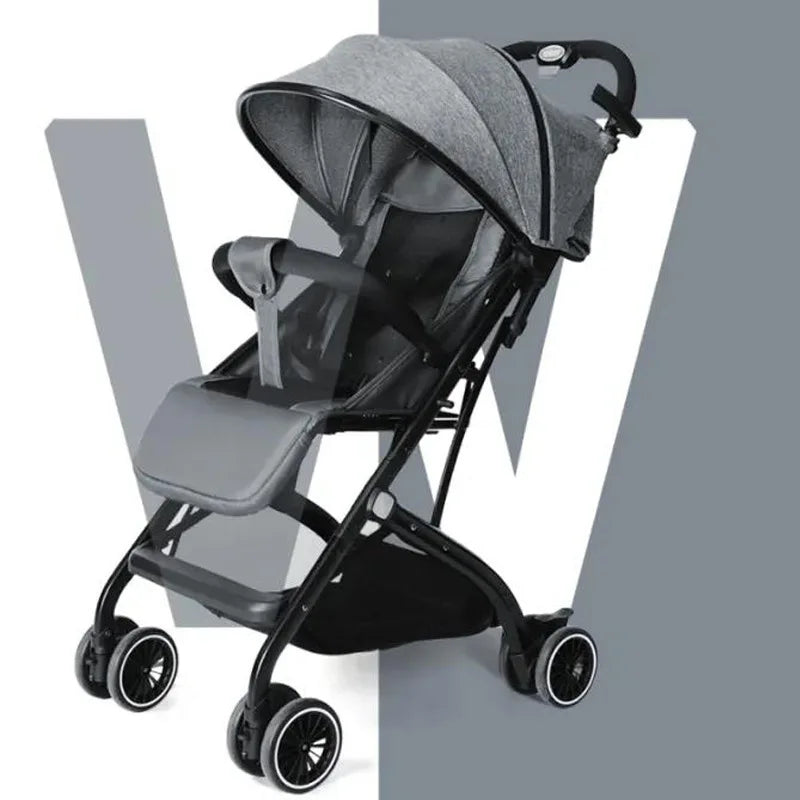 Portable Foldable Baby Stroller Multifunctional Children's Stroller Removable and Washable Lightweight Four-wheel Baby Stroller
