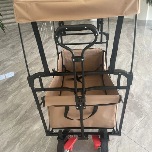 2025 High Quality Foldable Utility Trolley Wagon Stroller Wagon Folding Wagon With Canopy For Kids