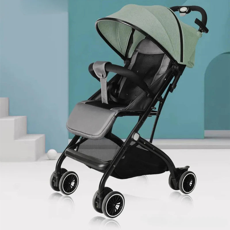 Portable Foldable Baby Stroller Multifunctional Children's Stroller Removable and Washable Lightweight Four-wheel Baby Stroller