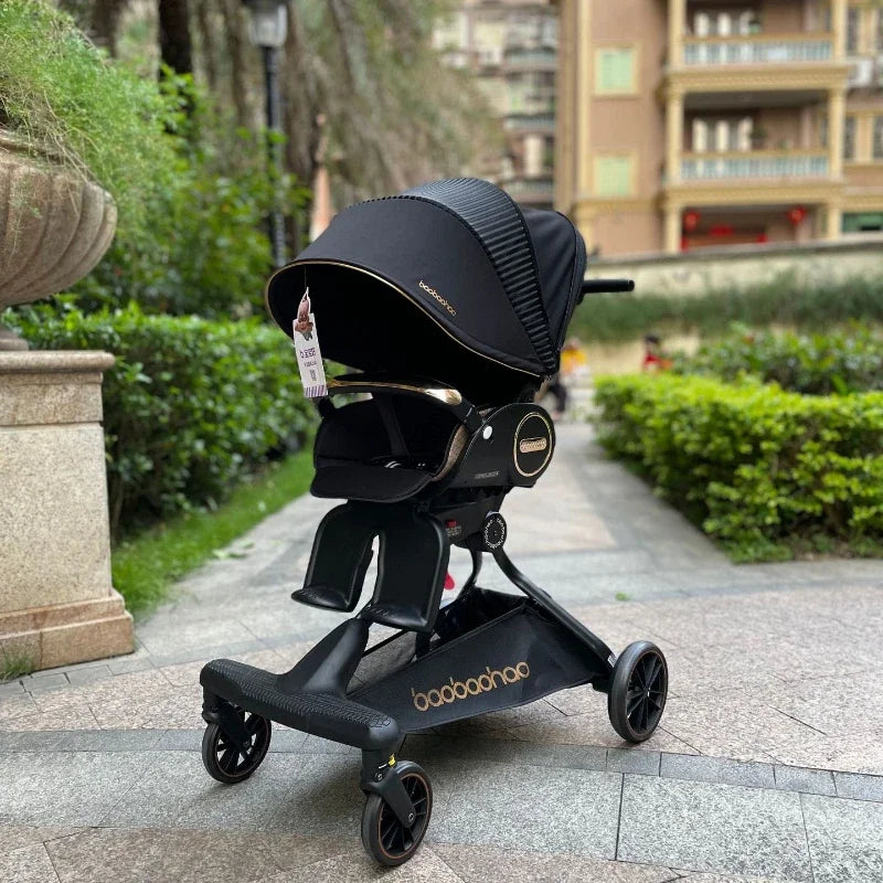 V9 Baby Stroller Magical Tool Strolling Baby Strollers High View Easy To Sit Lie Down Lightweight Foldable Baby Stroller